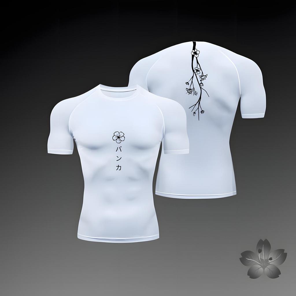 2026 Anime Graphic Compression Shirts for Men Athletic Quick Dry Tshirts Tees Tops Gym Workout Undershirts Short Sleeve Rash Guard
