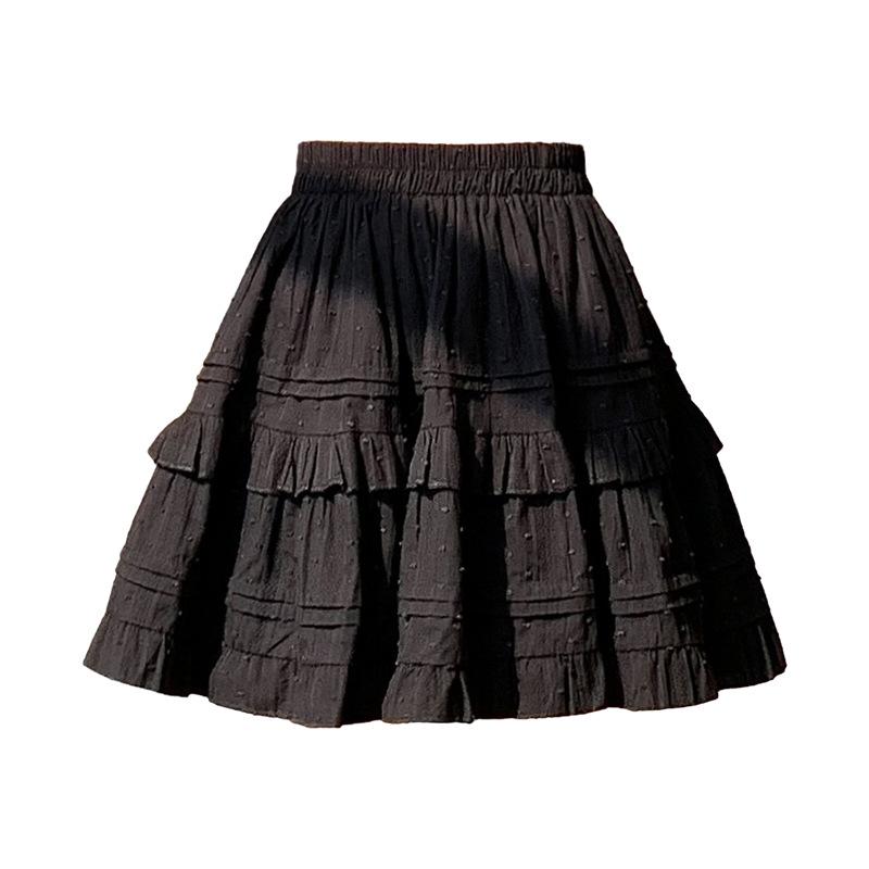 Petite Women's High Waist Ballet-Style Short Skirt - Gentle, Slimming, Sweet French Cake Design for Spring and Summer.