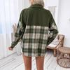 Women's Women's Long Sleeve Tops 2025 Winter New Style Plaid Color Block Shirt Jacket