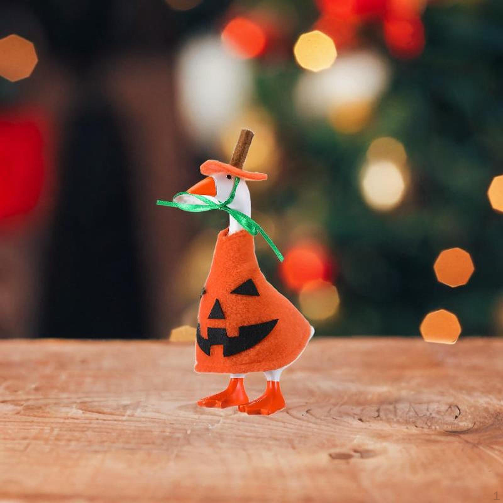 

Desk Goose Outfits Statue Key Holder Clothes, Cute, for Decoration Pumpkin