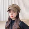 Cross-Border Wool Newsboy Beret: Autumn-Winter Korean Style, Versatile Solid Color, Trendy Japanese Duckbill Octagonal Hat