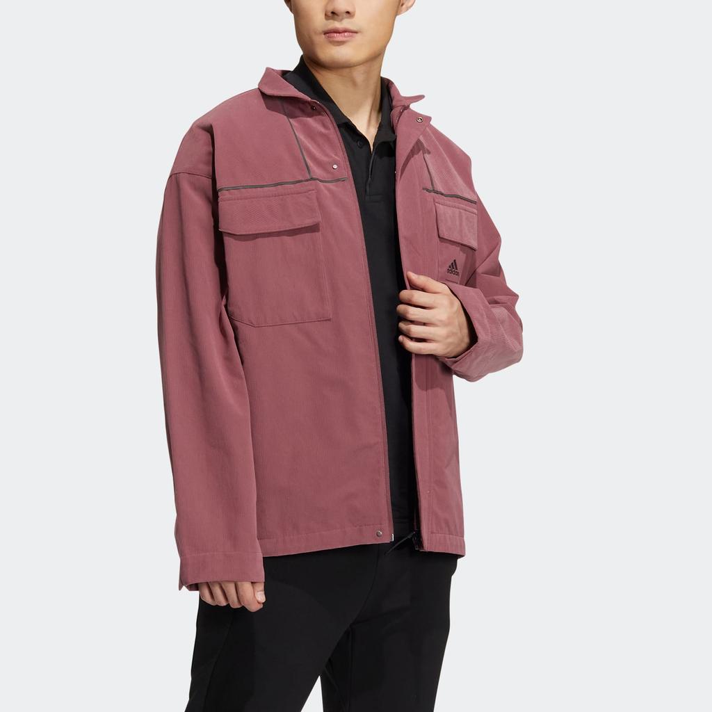 Adidas 2.0 2-in-1 Embroidered Logo Zip-Up Sports Jacket Men Outerwear Dark-Red HR4448