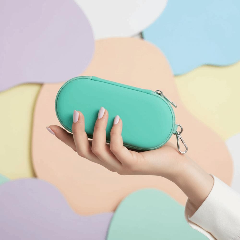 Anti Crush Dual Slot Glasses Pouch Waterproof PU Eyewear Organizer Sunglasses Case Outdoor Sports