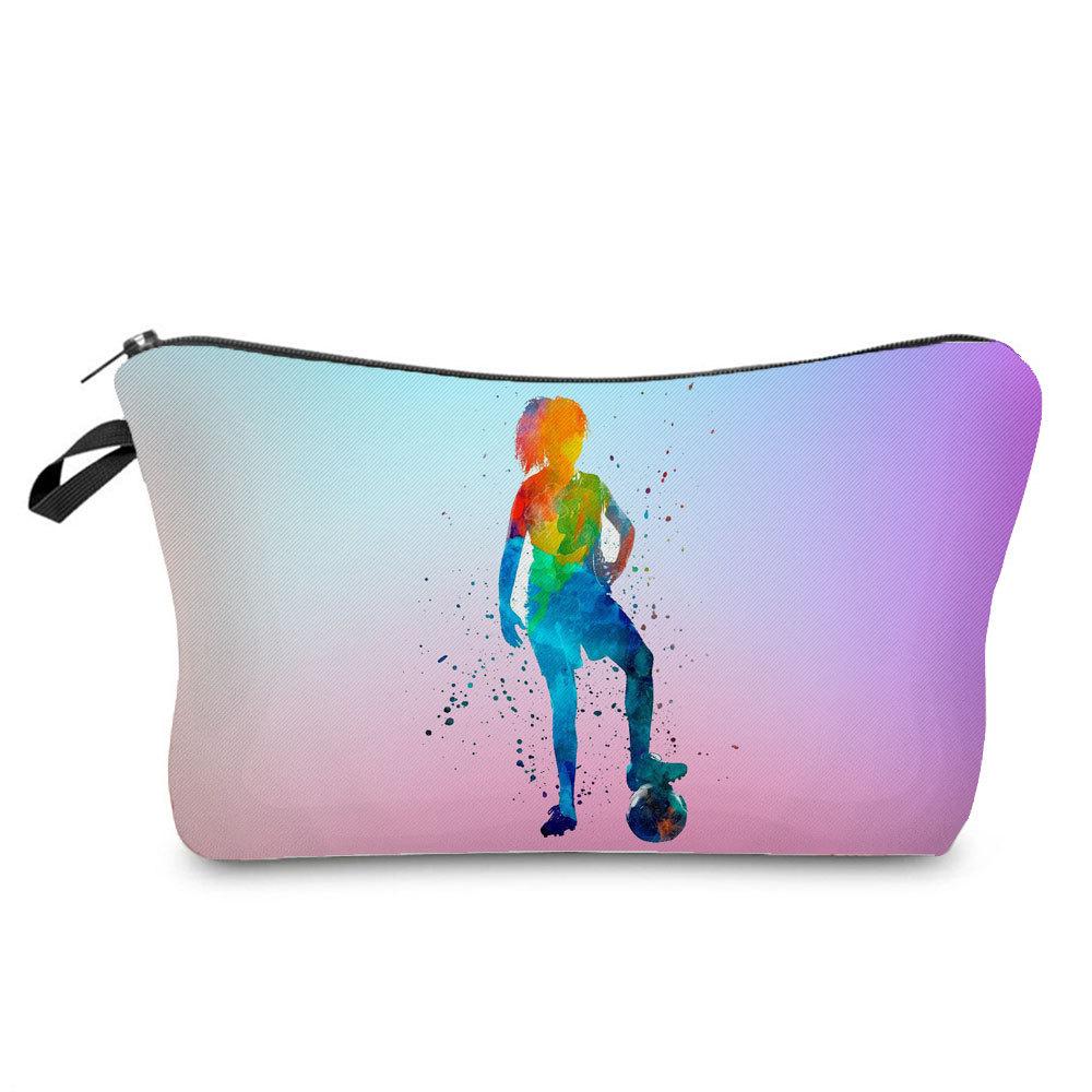 Women Gymnastics Print Cosmetic Bag Toiletries Organize Travel Storage Case KTB