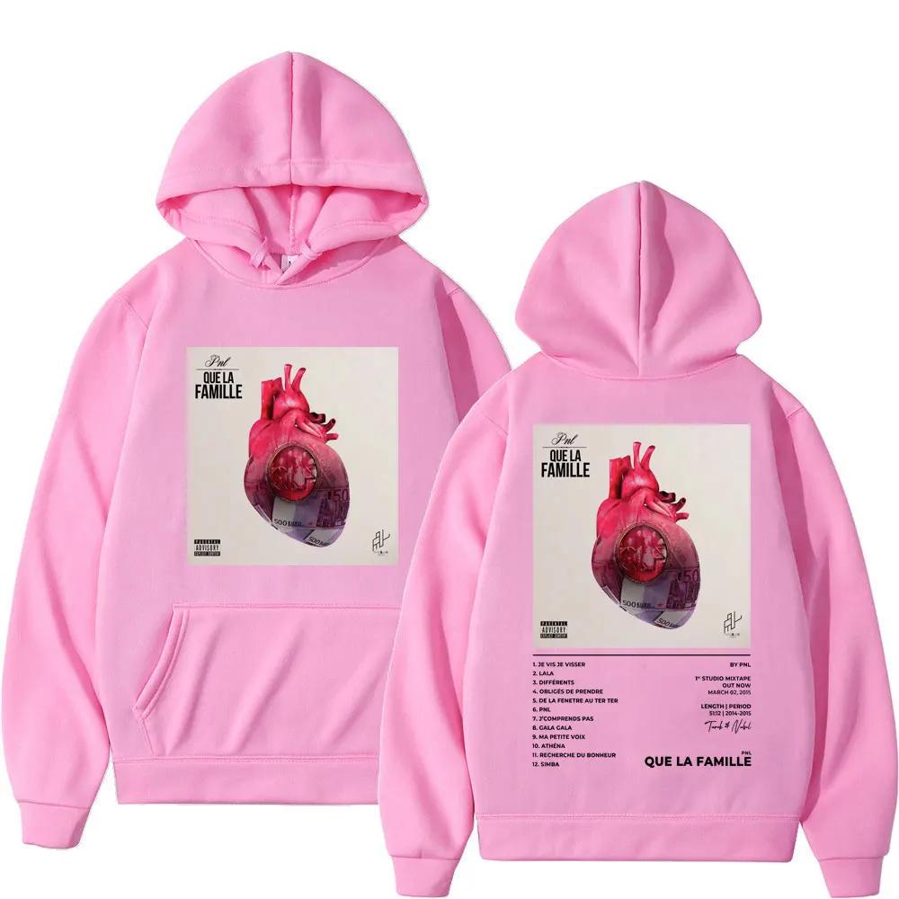 French Rap Group PNL Que La Famille Album Graphic Hoodies Unisex Hip Hop Trend Sweatshirts High Street Fashion Loose Pullovers