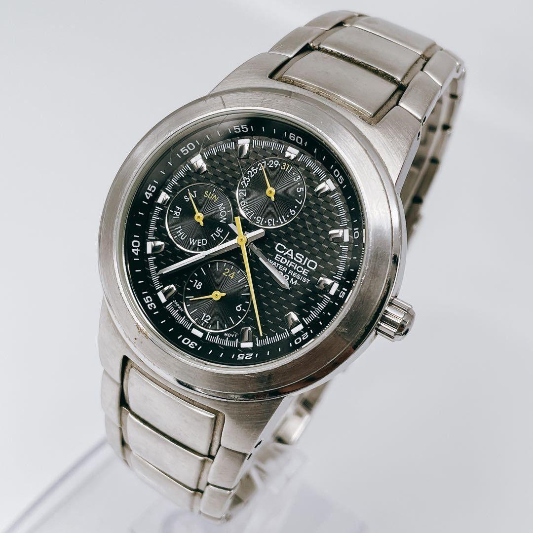 Used New battery/operating Casio Edifice EF-308 Chronograph Watch Quartz Vintage Men s CASIO