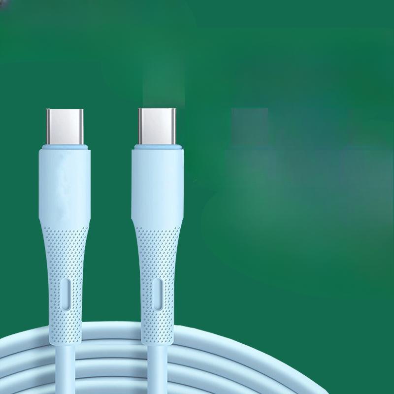

Применимо к Apple 15 Xiaomi Dual Type-C мобильный телефон PD быстрая зарядка 100 Вт планшет жидкий мягкий силиконовый кабель для передачи данных USB to Micro