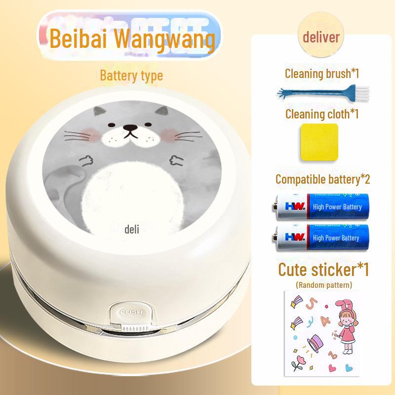 Deli Desktop Vacuum Cleaner for Eraser and Pencil Shavings, Keyboard Dust, and Student Desk Cleaning