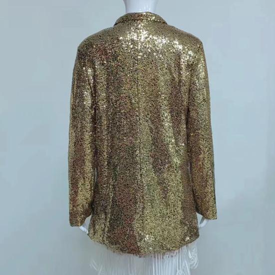Veste Paillettes Femme Scintillante - Ouverte, Manches Longues, Pour Soirée, Fête, Club (du S Au 3XL)