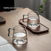 High Borosilicate Glass Tea Cup with Wooden Handle