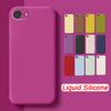 For iPhone 16E Liquid Silicone Phone Case Solid Colour Matte Soft Bumper Cover for iPhone 16 Plus 16Pro 15 Pro Max Cases