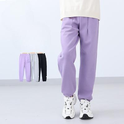 Spring and Autumn New Girl's Label Printing Casual Sports Trousers