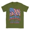 Anniversary USA TShirt for Unisex  Fashion Cotton Tee Shirt Crewneck Short Sleeve T Shirt Big Size Clothing