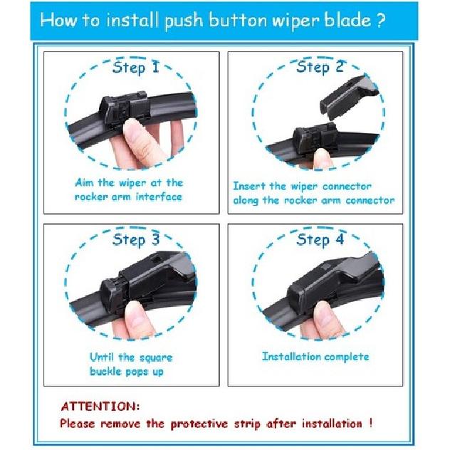 Windshield Wiper Blades For Chevrolet Silverado 2014-2017 OEM Quality 22"+22"