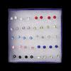 20 Paar/Set Damen Mädchen Strass Kristall Ohrstecker Ohrringe Gemischte Stile Runde Kleine Ohrringe Sets Party Schmuck Geschenk 2 3 4 5mm