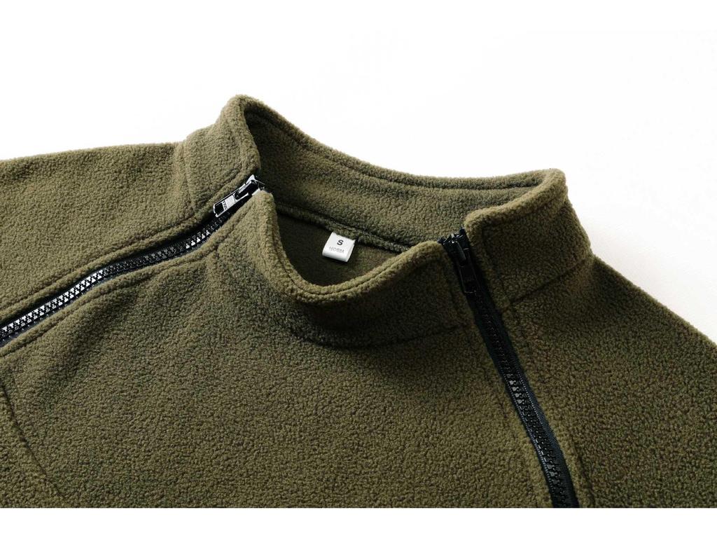 Men's Autumn/Winter Tactical Hoodie - Stand-up Collar, Warm, Loose, Breathable, Solid Color, Plus Velvet, Thickened