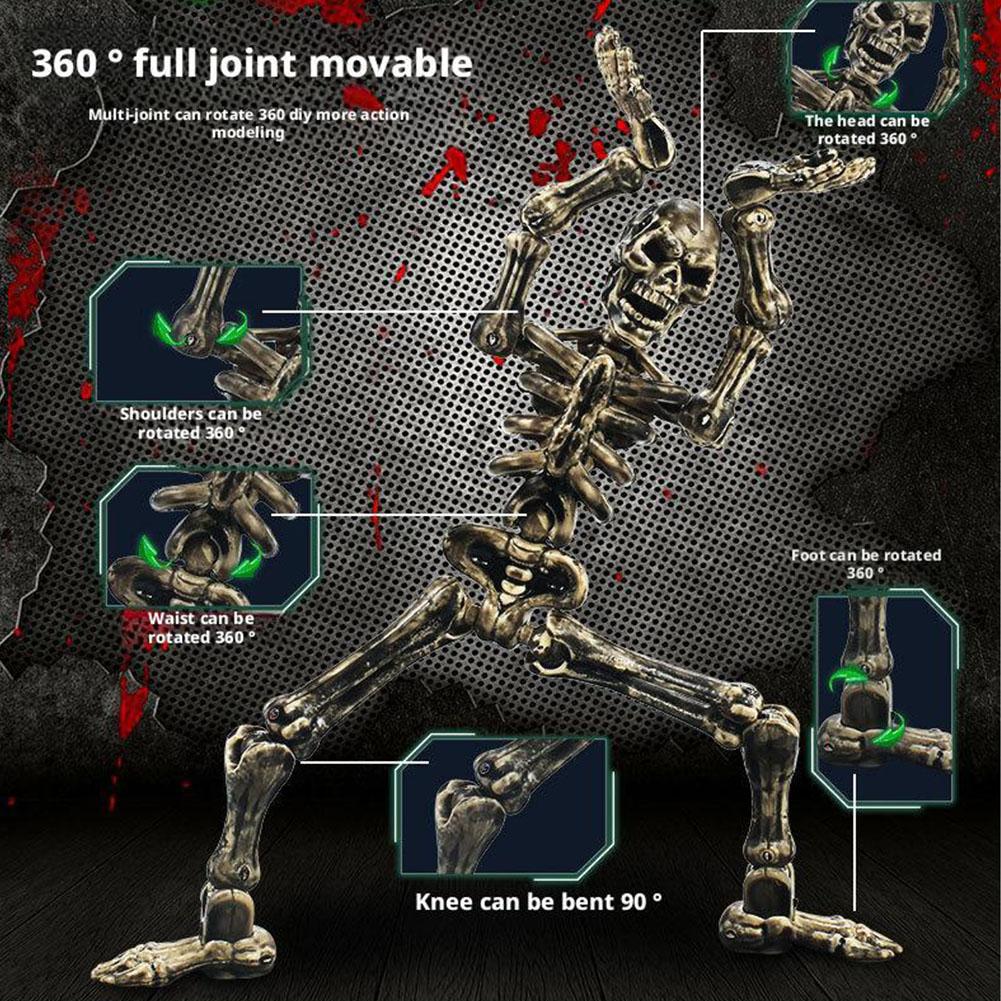 Mini Medieval Skeleton Figurines Small Halloween Skeleton For Home Table Decor Party Outdoor Graveyard Haunted House Accessories