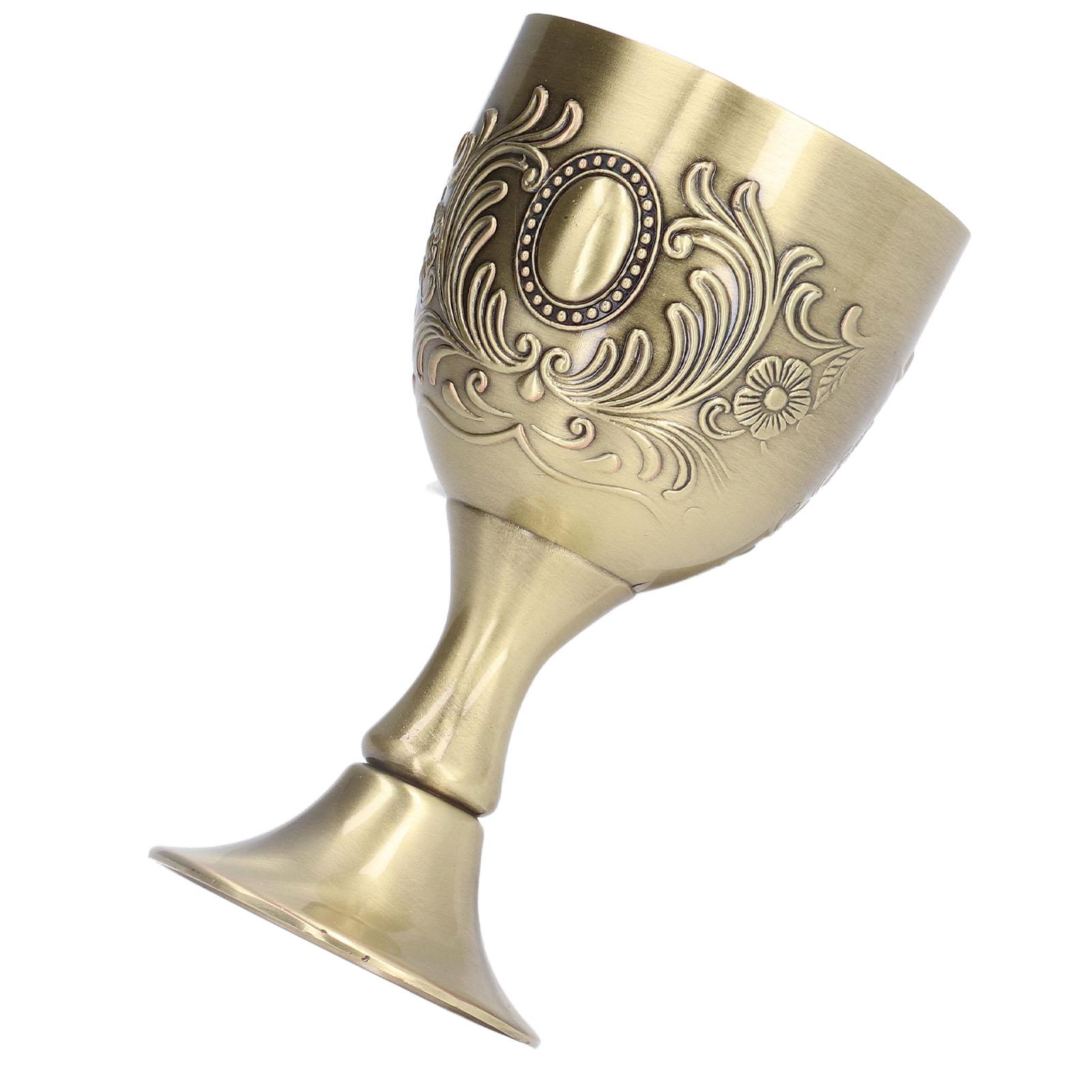 

Чаша в винтажном стиле с гравировкой, цинковый сплав, полировка, яркая поверхность, кубок для дома