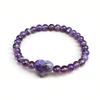 Natural Stone Beaded Bracelet Heart Couple Bracelet Elegant Strand Bracelets  Women Lovers