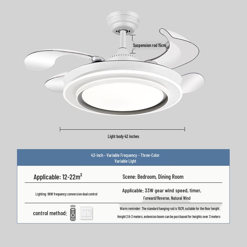 2026 New Model Flush Mount Ceiling Fan with Integrated Light for Living, Dining & Bedroom