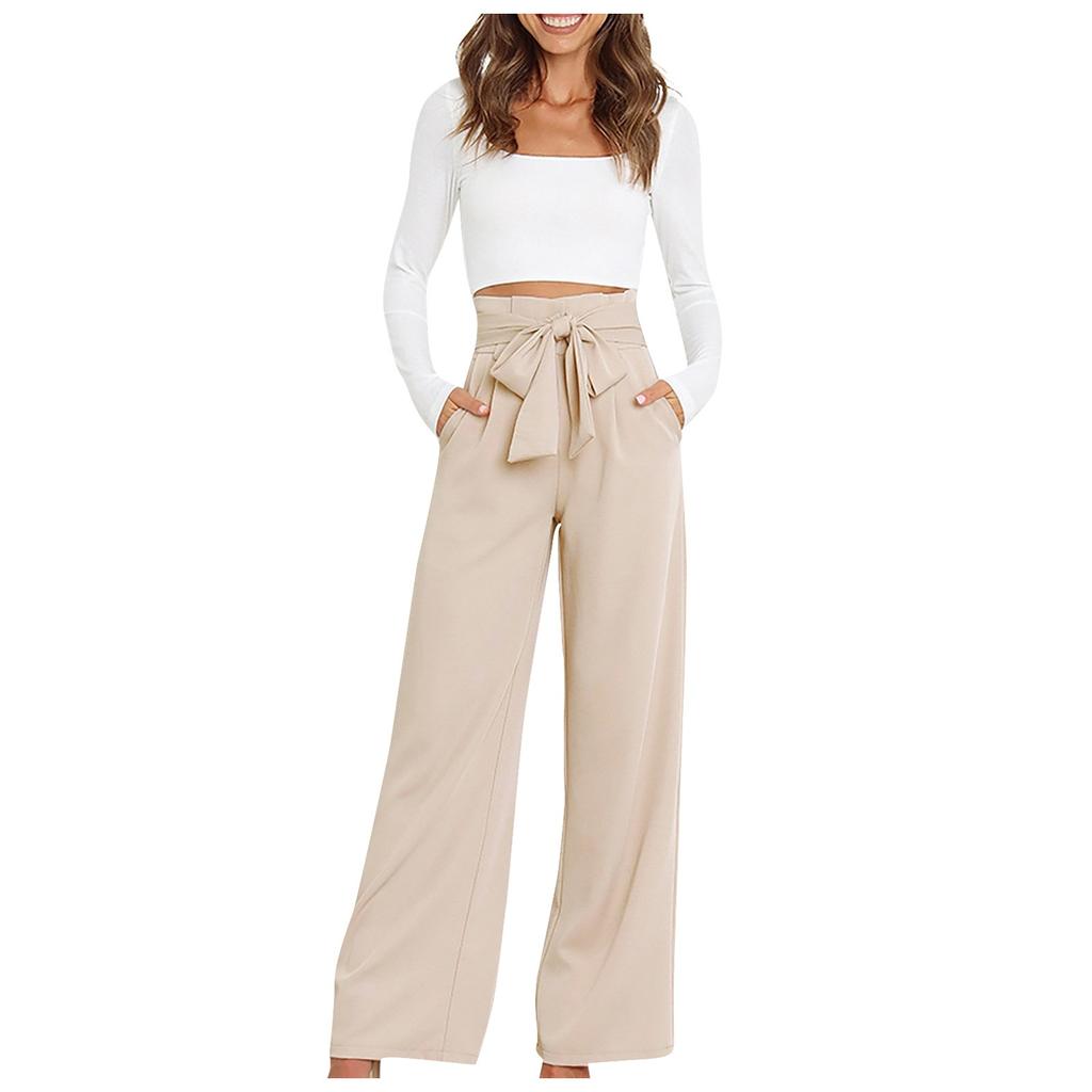 Damen Casual Arbeitsplatz Temperament Hose Locker Gerade Hosen Hosen