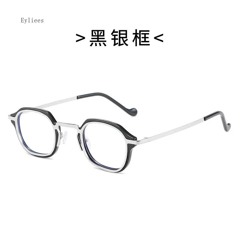 Blue Light Blocking Computer Glasses Men  Metal Round Frame Myopia Prescription Glasses Women Vintage Optical Nearsighted Ey