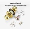 Stainless Steel round Ball Door Knobs Passage Entrance Lock Handle for Bedrooms Living Rooms Hardware Accessories