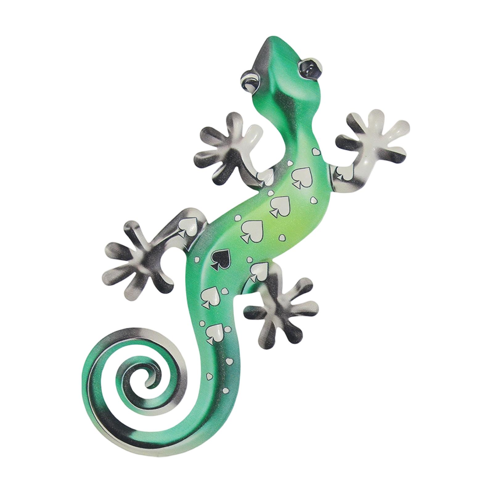 

Iron Gecko Wall Sculpture Modern Aesthetic Wall Decor for House Living Room Bedroom Garden зелений