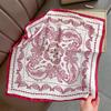 Imitation Silk Scarf Women Hair Bands Neck Wraps Ribbon Square Hijab Scarves Bandana Fashion Print