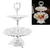 Cup Cake Tower Stand 2 Tier Alloy Elegant Tiered Cake Display Holder Serving Tray