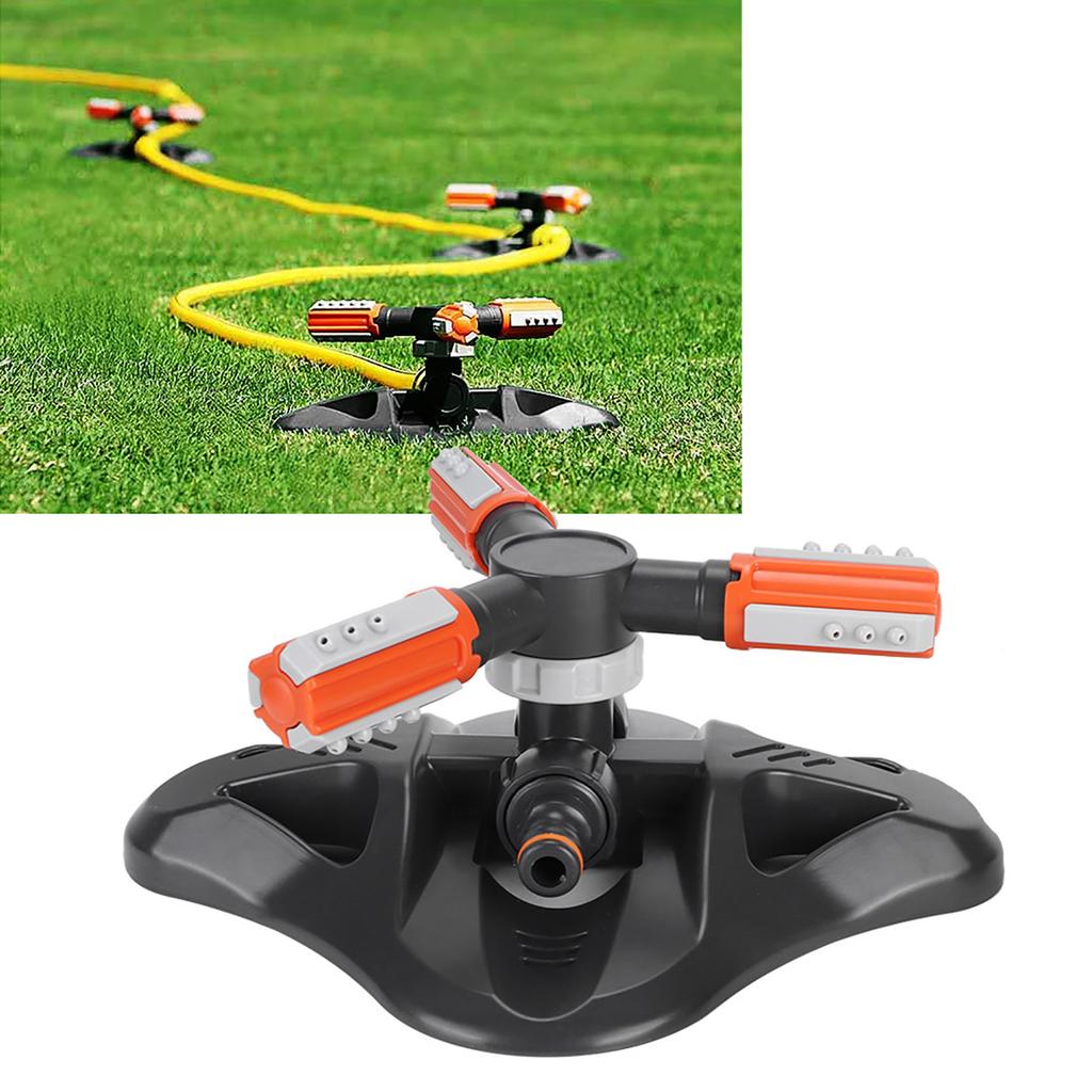 Automatic 360 Degree Rotating Irrigation 3 Arm Sprinkler System for Garden Yard Lawn Watering Tool