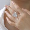 Stainless Steel Love Heart Opening Ring for Women Gold Color Adjustable Finger Rings Texture Design Minimalist Jewelry Gifts