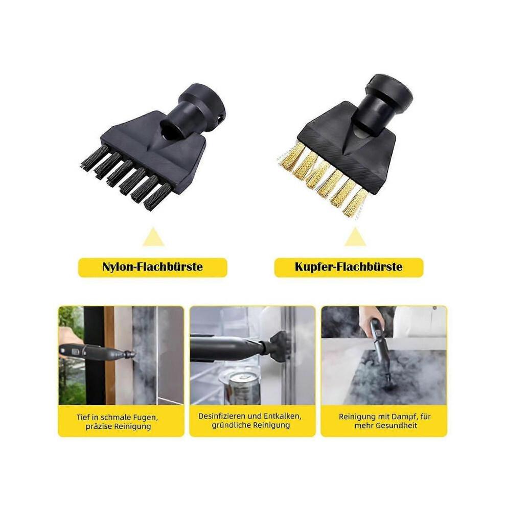 Set di 10 Accessori per Pulitori a Vapore SC1, SC2, SC3, SC4, SC5 - Include Ugelli, Spazzole e Panni