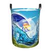 Frutiger Aero Dirty Laundry Baskets Folding Large Waterproof Clothes Toys Basket For Home Kids