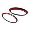 Black Carbon Fiber Texture ABS Car Exterior Front & Rear  Emblem Badge Ring Cover Trim Kit Fit for Subaru XV  New