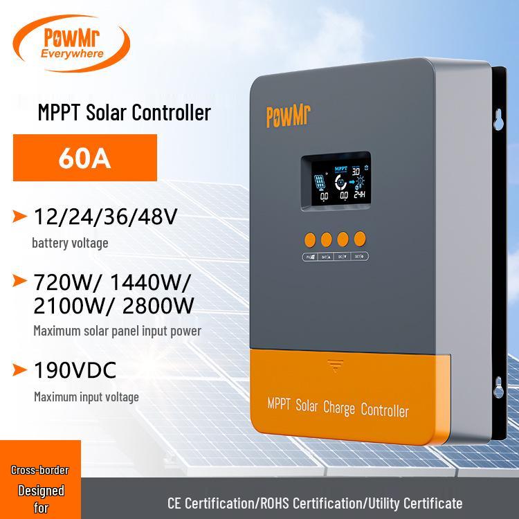 

Контроллер заряда солнечной батареи MPPT 60A для аккумуляторов 12В/24В/36В/48В для автодома