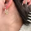 Exquisite Metallic Big Small Ball Faux Pearl Hoop Earrings For Women 18K Real Gold Plated Copper Wholesale Daily Fashion Jewelry