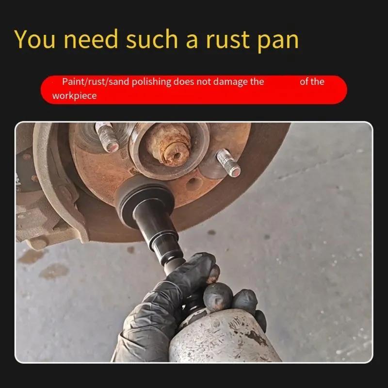 Auto Wheel Hub Brush Car Wheel Hub Grinder Rust Grinding Removal Tool Brake Grinding Cleaner Kit Rust Remover Polishing Tool