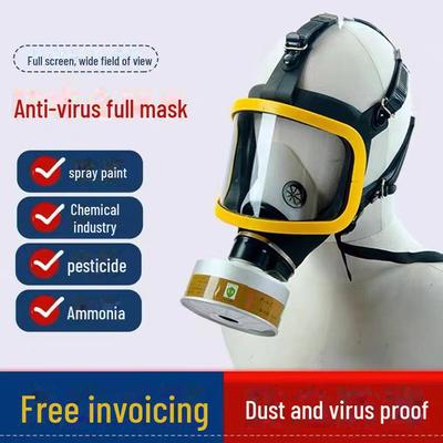 Masque à gaz en silicone avec respirateur à tube long