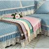 Luxury Solid Color Sofa Sets Cover Thick Sofa Slipcovers L Shaped Sofa Towel Lace Decor Couch Covers for Living Room
