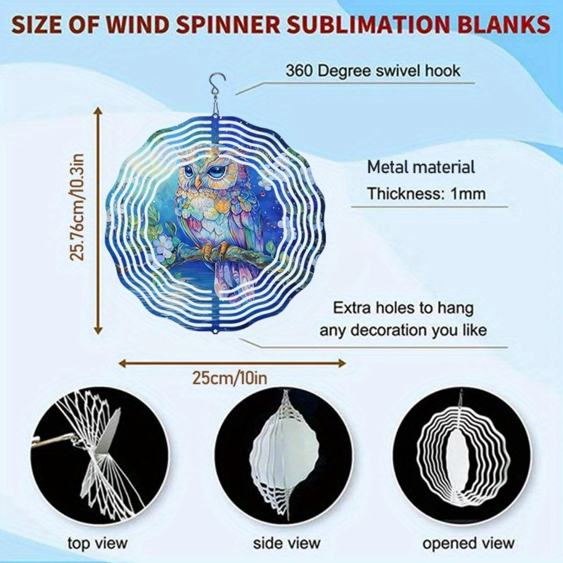 

Owl Wind Spinner 3D Metal Garden Decor for Patio Yard Outdoor Hanging Ornament No Electricity Needed Easy Install Thanksgiving Christmas