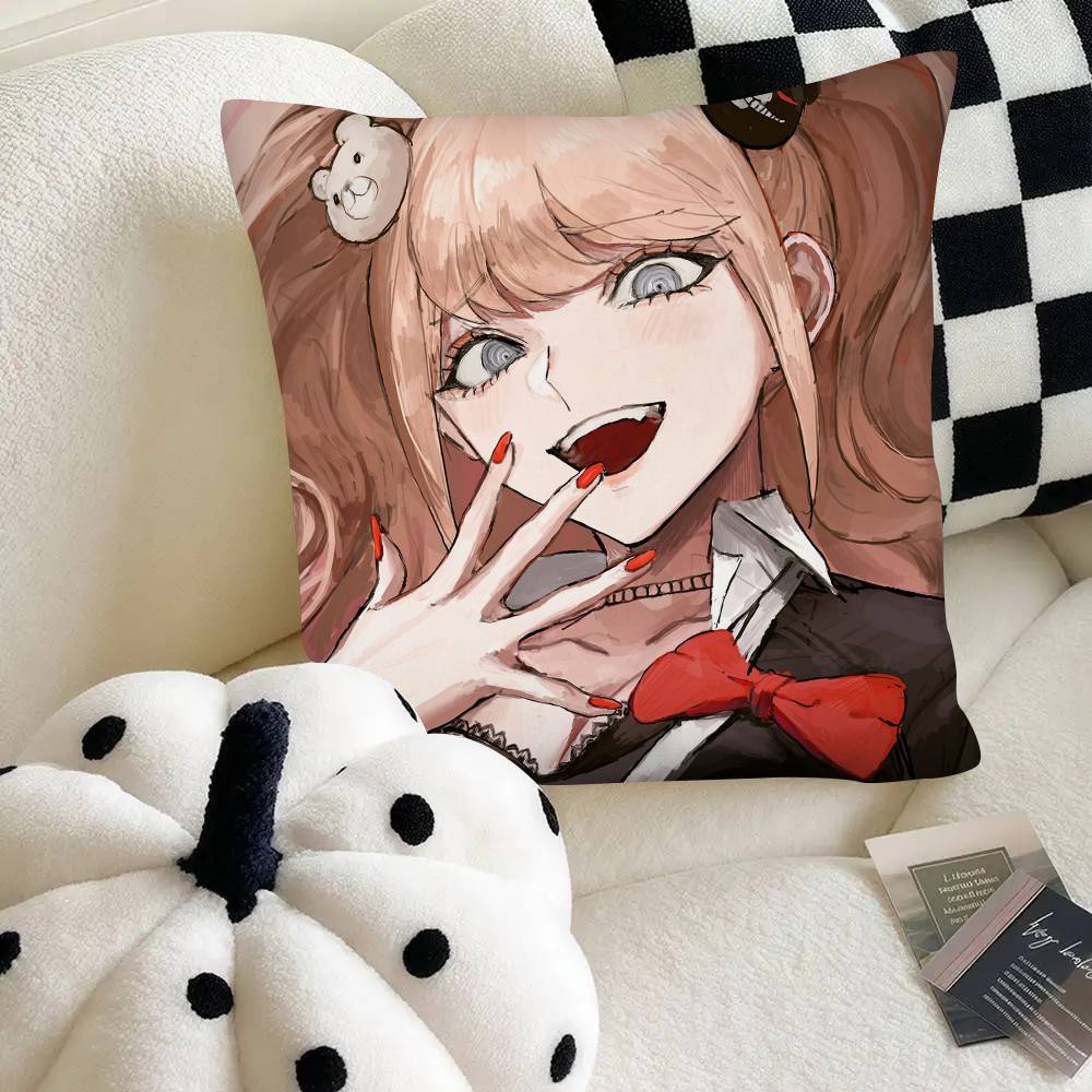 

Enoshima Junko Hot Anime Game Danganronpa Pillow Case Square Pillow Bedroom Sofa Leisure Comfort Cushion Car Home Decoration 40cm x 40cm