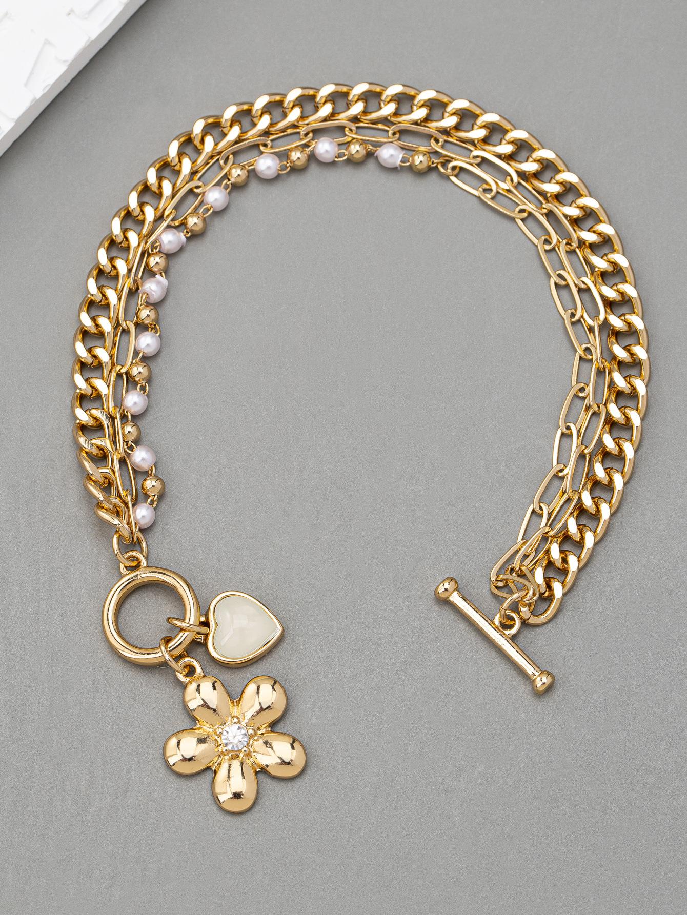 

Европейские и американские украшения, браслет из жемчуга любви, женский французский ретро винтажный дизайн, ювелирные изделия высокого класса