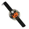Adjustable Resilient Steel Plate Bracelets Stuffed Halloween Slap for Kids, Plush Pumpkin Ghost Skull Cute Wrist Assorted Pattern Bands Band