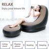 2-IN-1 Lounge Sofa Bed Set Lazy Sofa Set Outdoor Foldable Recliner Bed Folding Portable with Air Pump for Backyard Camping RV