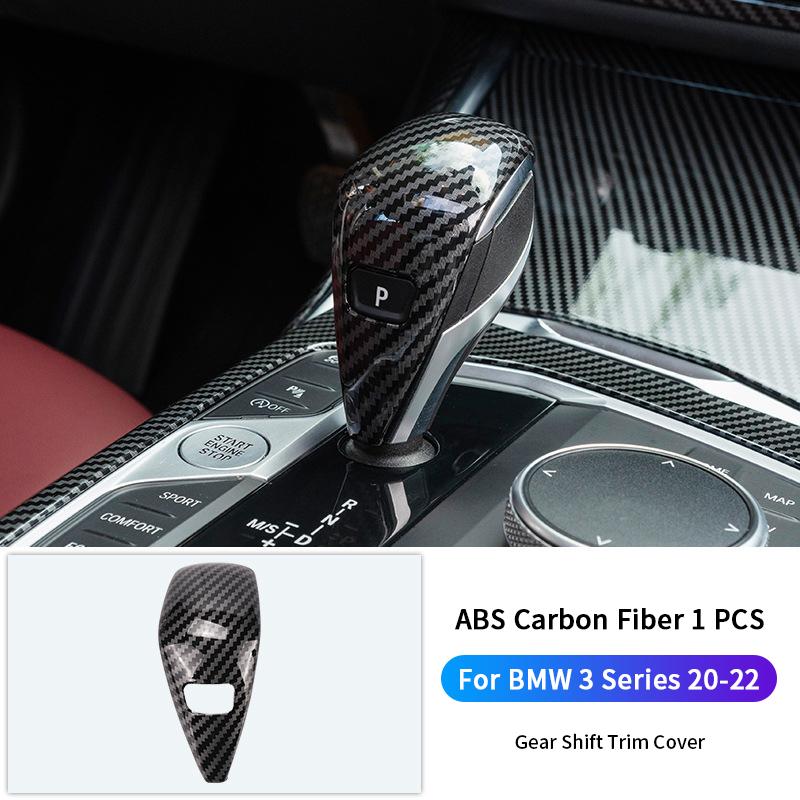 For BMW 3 Series G20 19-22 Carbon Fiber Color Center Gear Shift Panel Decorate Cover Shift Lever Panel Trim