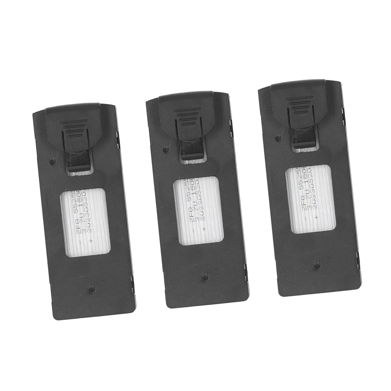 

3Pcs RC Drone Battery Replacement 3.7V 1800mAh RC Intelligent Flight Battery with Charging Cable for A8 H8 F187 M5