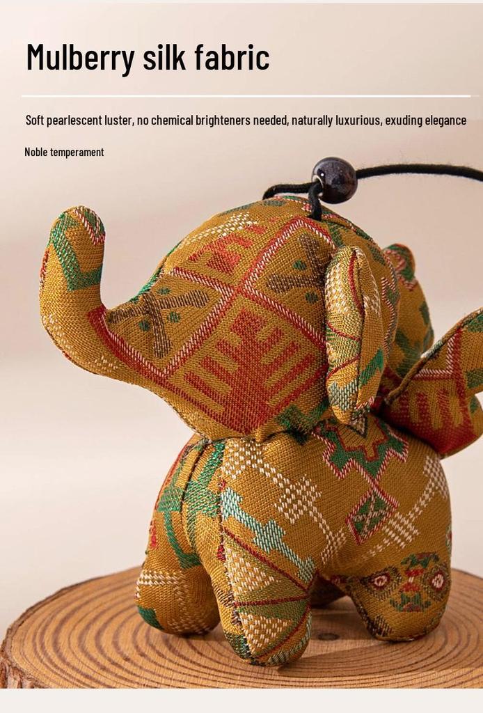 Silk Handmade Little Elephant Charm Pendant - Cute Gift for Friends