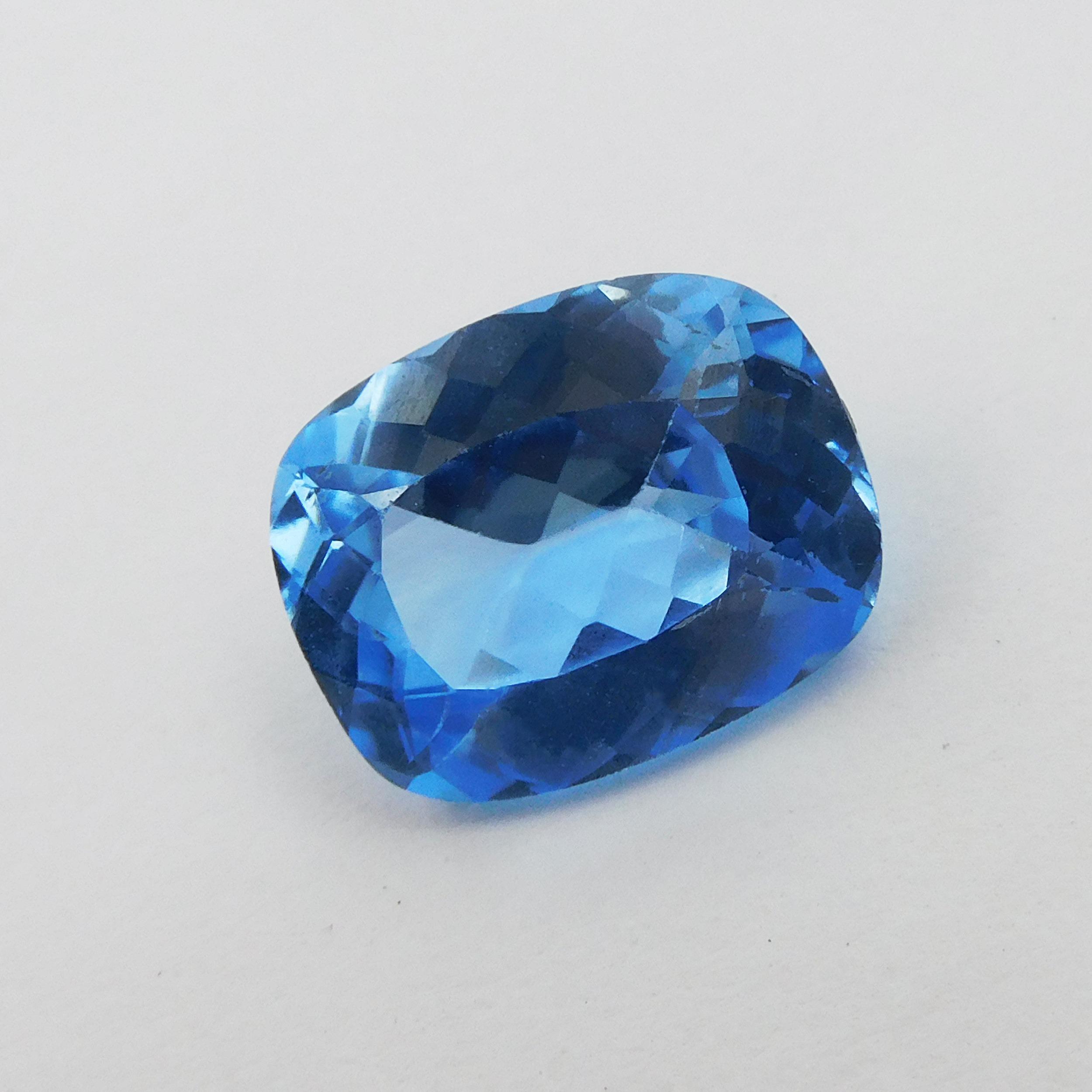 

Natural Blue Ceylon Sapphire 11.45ct Cushion Cut Certified Loose Gemstone 15.4 mm approx синій