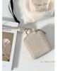 Mini Small Item Genuine with Key Holds 2 Smart Card Hand Round Pouch, Case, Leather, Mirror, Case, Keys, Slots, Strap, Carabiner, Zipper,